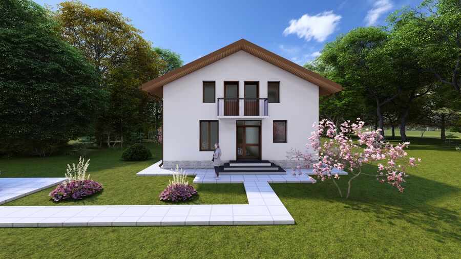 Vila MAGNOLIA — Casă cu accente de lemn